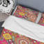 Patchwork floral rose - ensemble de housse de couette abstrait - microfibre de polyester-1983411220
