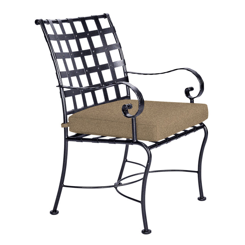 Classico Outdoor Dining Armchair, Graphite, Cast Lagoon