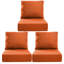 Ensemble de coussin de siège et de dossier en polyester résistant aux intempéries Deb-981643834-974621534-988359218
