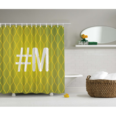 #Your Letter Print Single Shower Curtain -  Ambesonne, sc_3998_M
