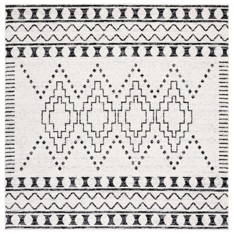Tulum Performance Southwestern Rug, Square 6'7"