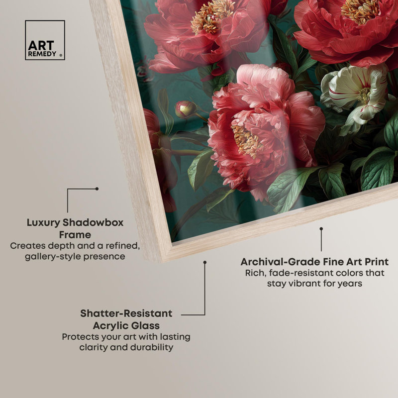 Pivoine opulence rose, Crème, crème, H 21 po x l 31 po
