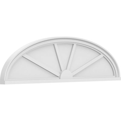 50"W x 13-1/2"H x 2"P Elliptical 4 Spoke Architectural Grade PVC Pediment