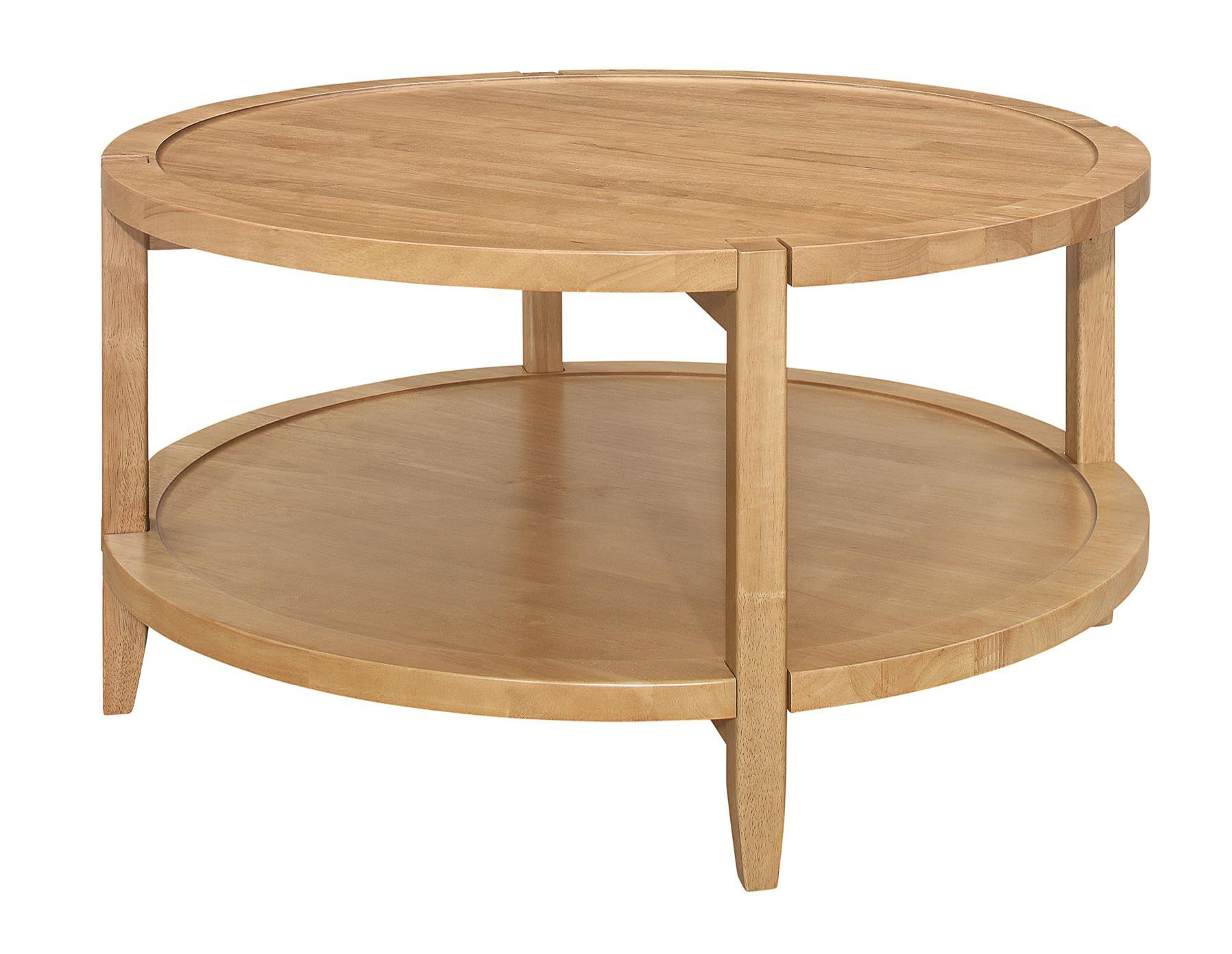 Gracie Oaks Round Solid Wood Coffee Table Maple Brown & Reviews | Wayfair
