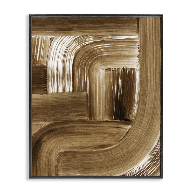 «Brown Curved Arches», art de la giclée encadrée par Grace Popp, Giclée encadrée noir minuit, H 14 po x l 11 po