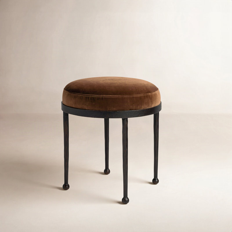 Corinne Accent Stool, Surrey Ochre Cotton Blend