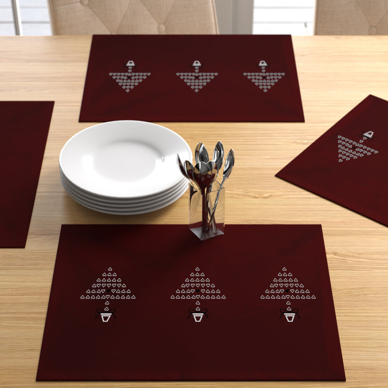 Ensemble de napperons 4 pièces Hearty, Marron