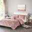 Blush Velvet Bedding Twin/twin Xl With Buttoned Throw Pillowcase Duvet Cover - Pillow