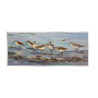 "Sandpiper Flock on Shore", art mural par Sandy Nelson