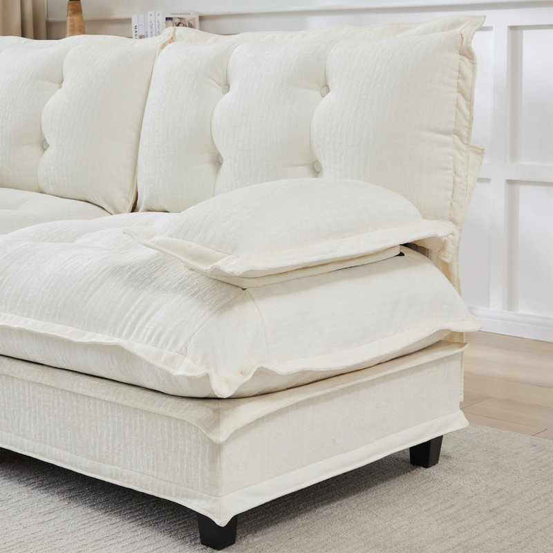 Canapé 73 RSF - Chenille - Beige, Beige