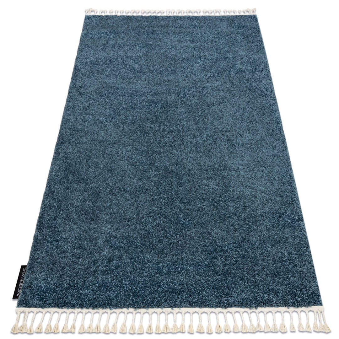 Shaggy-Teppich Berber in Blau