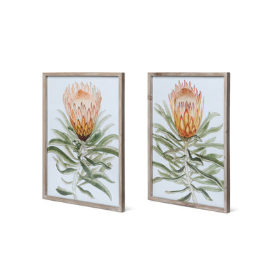 Protea, reproductions d'aquarelle sur bois
