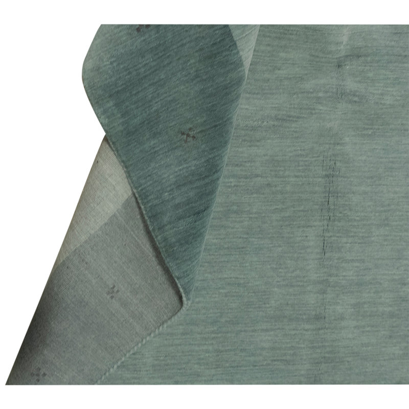 Tapis vert / gris noué à la main de haute qualité