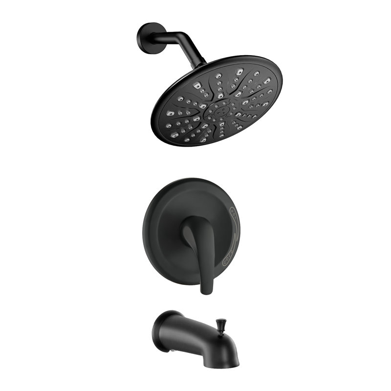 All-In-One Kit with Rough in-Valve, Matte Black