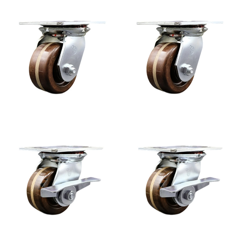 4 Piece High Temp Phenolic Caster Set