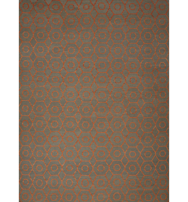 Geometric Area Rug in Brown