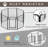 Panel Iron Exercise Pen With Door-96808274