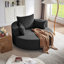 Fauteuil d'appoint pivotant à 360 ° avec 3 coussins amovibles pour le salon, la chambre à coucher, le bureau et l'hôtel