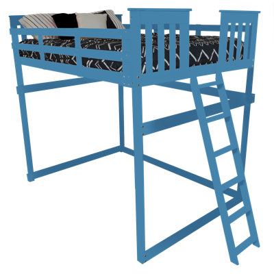 Lit mezzanine en bois massif Swainsboro par Zoomie Kids