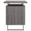 Bureau rectangulaire gris patiné avec tiroir, armoire et classeur pour une productivité optimale