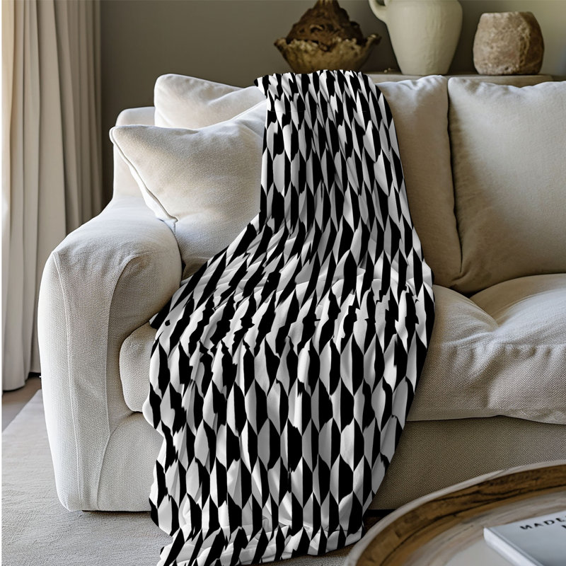 Couverture sherpa noire de qualité supérieure 1 pièce 0177, L 60 po x L 80 po