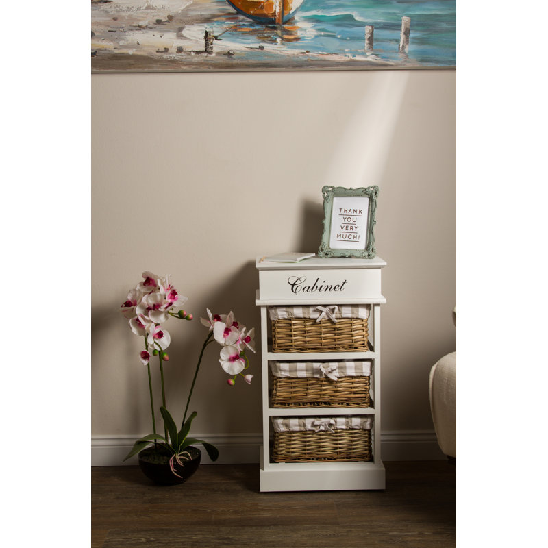 Sherree Solid Wood 38cm W Chest of Drawers