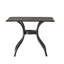 Table de patio carrée 39,28 po, aluminium, couleur sable noir Enchantment aluminium, pour les repas en plein air