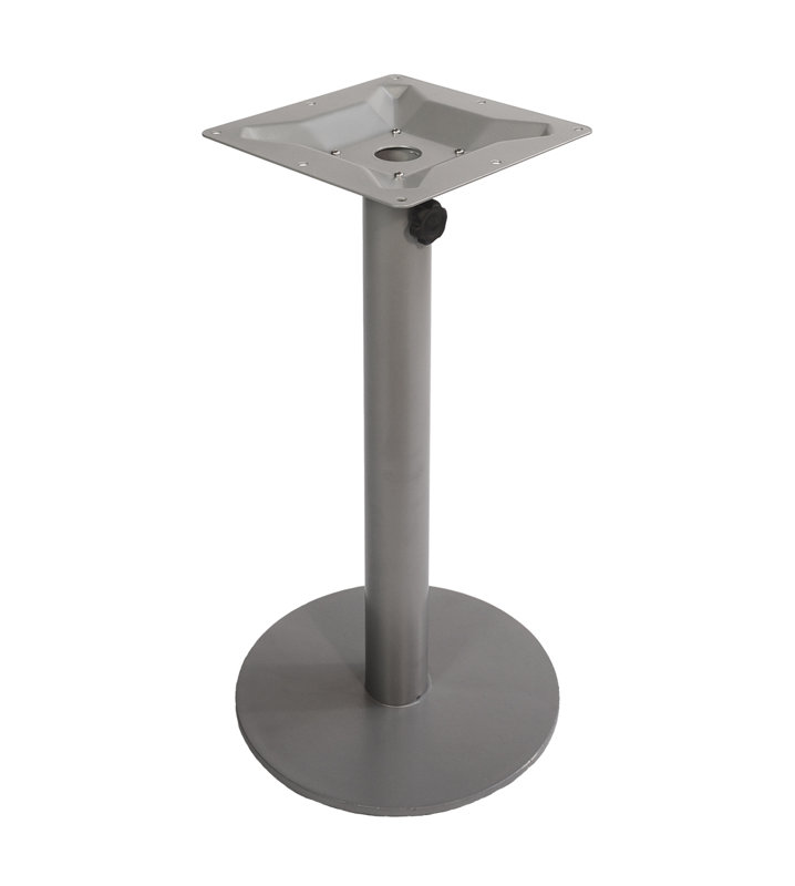 Round Metal Outdoor Dining Table With Umbrella Hole , 18'' in. W 18'' in. D, 29" H x 18" W x 18"L