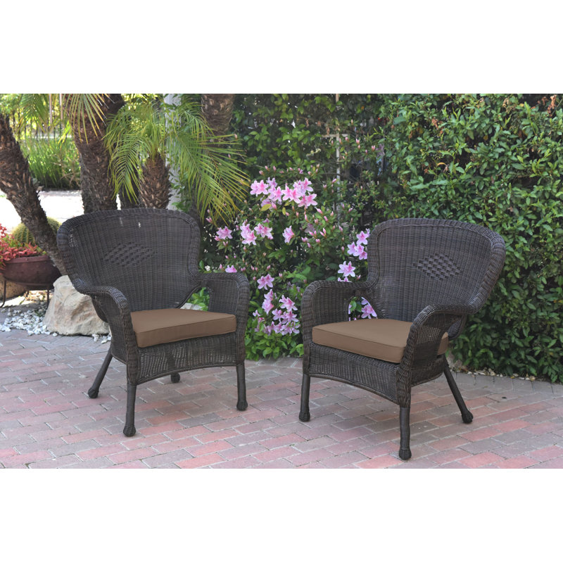 Chaise de patio avec coussins Batchelder, Brun, Espresso