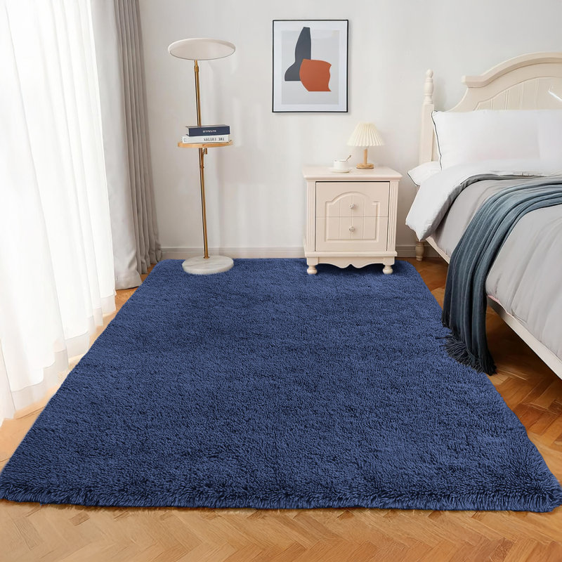 Soft Fluffy Indoor/Outdoor Shaggy Area Rug – Luxurious Comfort & Stylish Design, Rectangle 5" x 7"