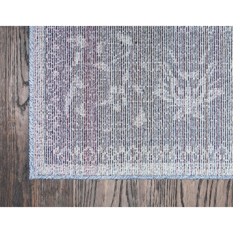 Tapis bleu marine Godina, Tapis de couloir 2 pi 7 po x 10 pi