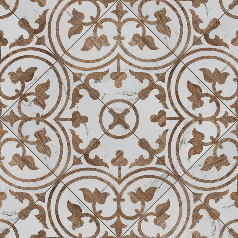 Carreau de porcelaine à motif de mur en porcelaine 10 po x 10 po Llama Arte, Noce