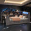 Lit plateforme intelligent - Lit de rangement multifonctionnel avec station de charge, tête de lit à DEL et bureau coulissant?-1677939571-1677939568