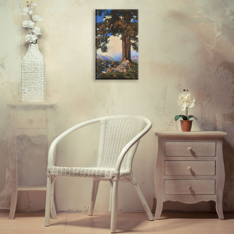 Toile tendue Hilltop par Maxfield Parrish Gallery, H 18 po x l 13 po