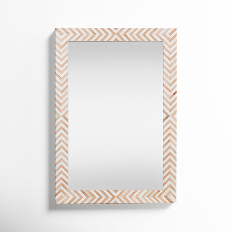 Cataldo Wood Flat Wall Mirror