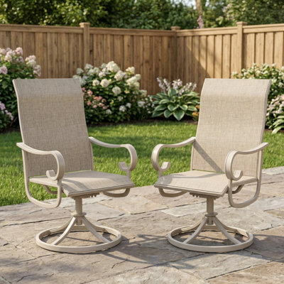Chaise de salle à manger pivotante 360 ° Textilene
