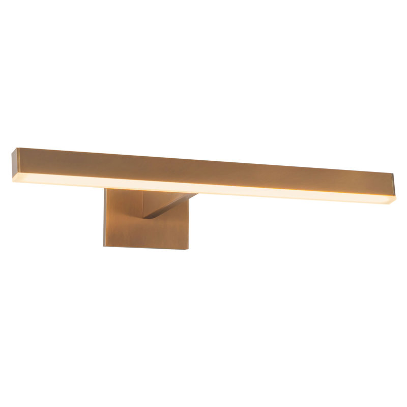 Vega 19-in Black dimmable LED Picture Light, Antique Brass, 19.00