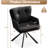 Modern Faux Leather Upholstered Swivel Armchairs with Tufted Back, Metal Legs-735429545