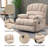 23" Seat Width And High Back Large Size Chenille Power Lift Recliner Chair With 8-Point Vibration Massage And Lumbar Heating-1860750843