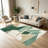 Green Geometric Abstract carpet-easy to clean, machine-washable, soft and comfortable; suitable for door mats, kitchens, living rooms, bedrooms, corridors, and laundry areas. Easy to clean, durable carpet for home decoration.-1443803088