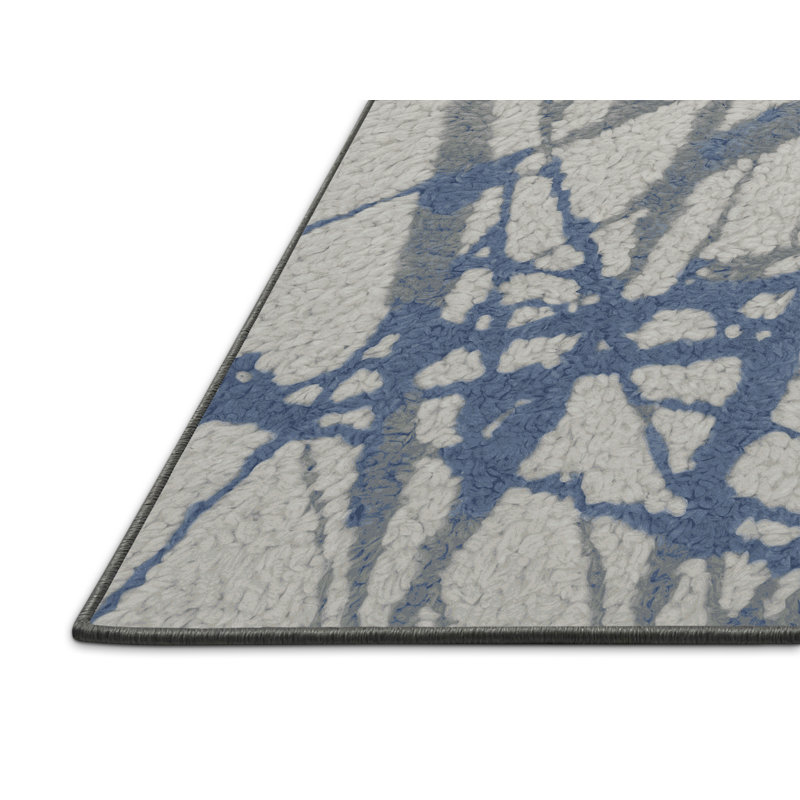 Tapis gris soyeux et moelleux, Carré 4 pi