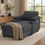 Ensemble de fauteuil d'appoint et repose-pieds avec dossier inclinable-657099839