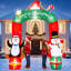 Décoration de jardin gonflable en forme de bonhomme de neige 9 pi avec lumières DEL intégrées