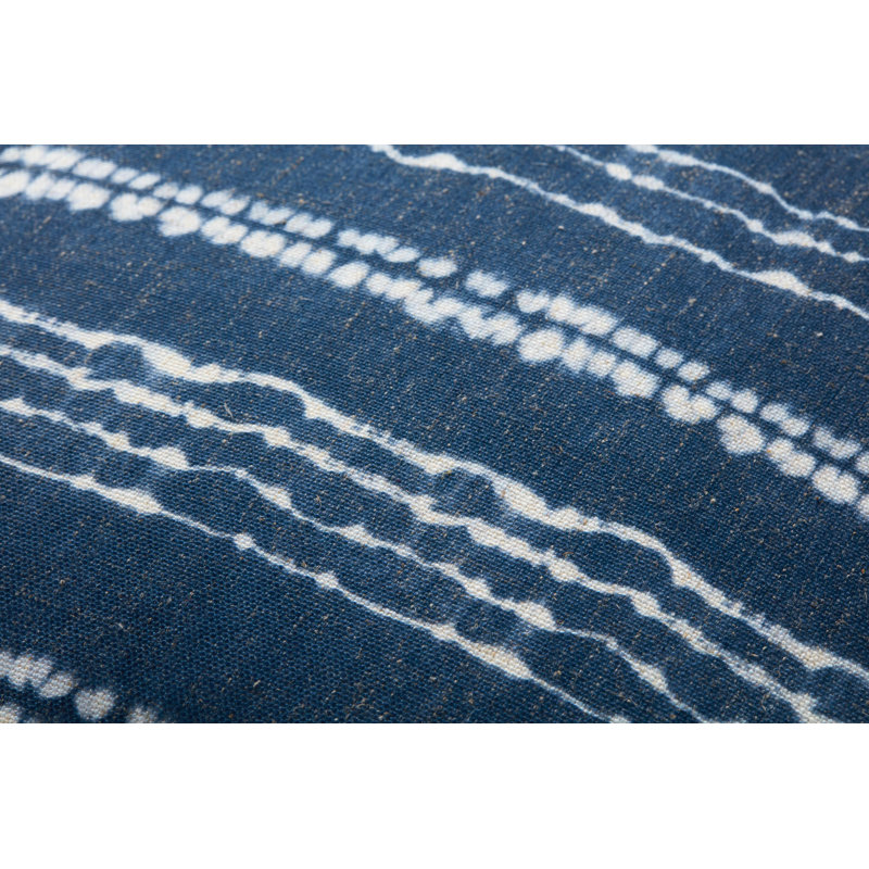 Indigo/Ivory PF0007 Floor Pillow, 12" x 20"