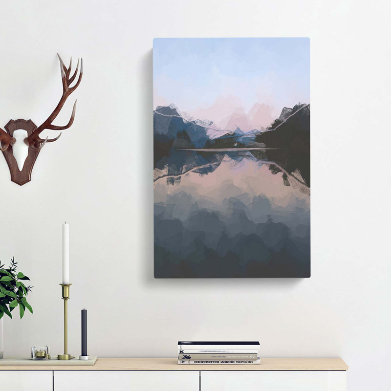 Italian Lake In Abstract - Wrapped Canvas Print, 76cm H x 50cm W x 3cm D