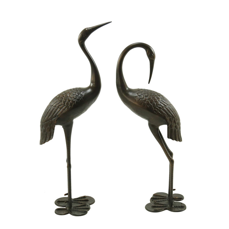 Statue de jardin oiseau en métal antirouille