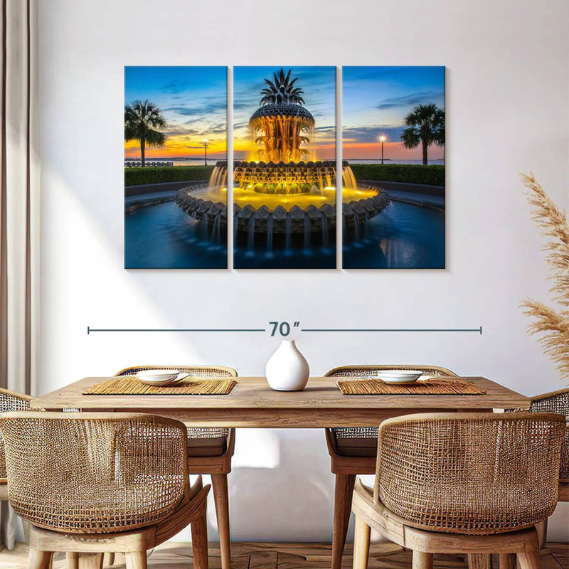 Lilie Charleston Pineapple Fountain, 36" H x 57" W