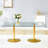 Rectangular Glass Dining Table with Gold Metal Legs (71" x 35.4", Seats 6-8)