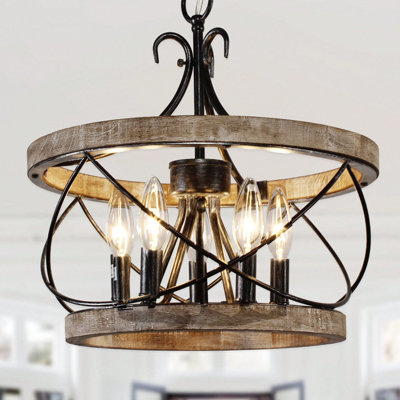 Luminaire pour îlot de cuisine à 5 lumières pour îlot de cuisine 19,7 po Awtumn Gracie Oaks