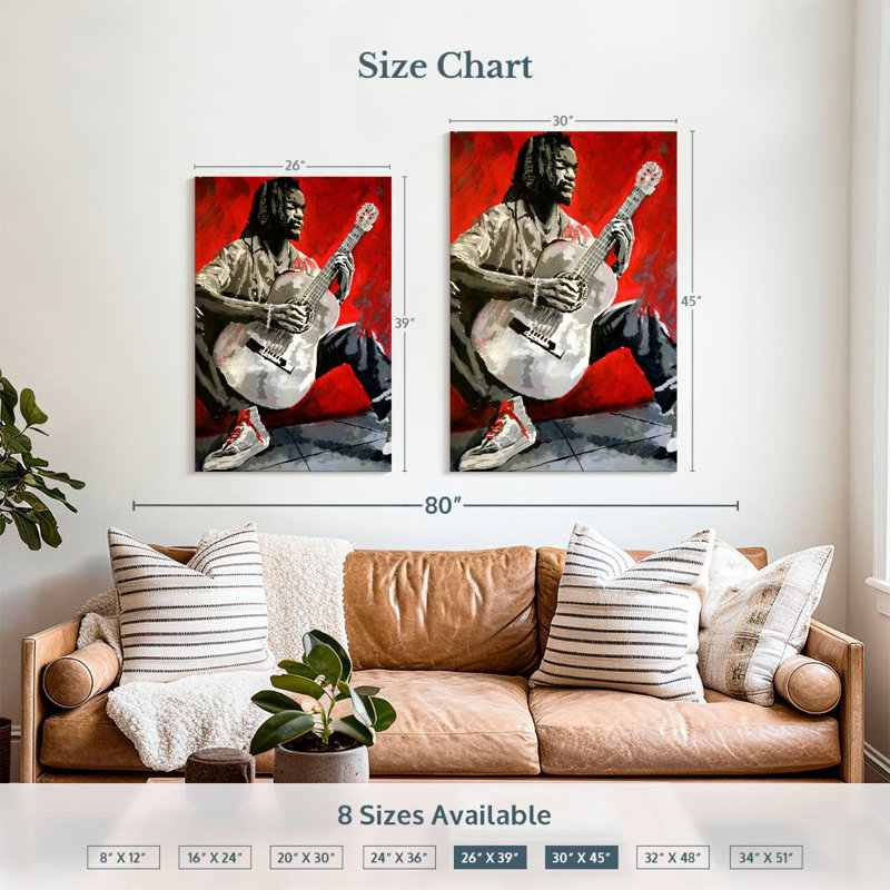 Abarca Jazz Player, 39" H x 26" W